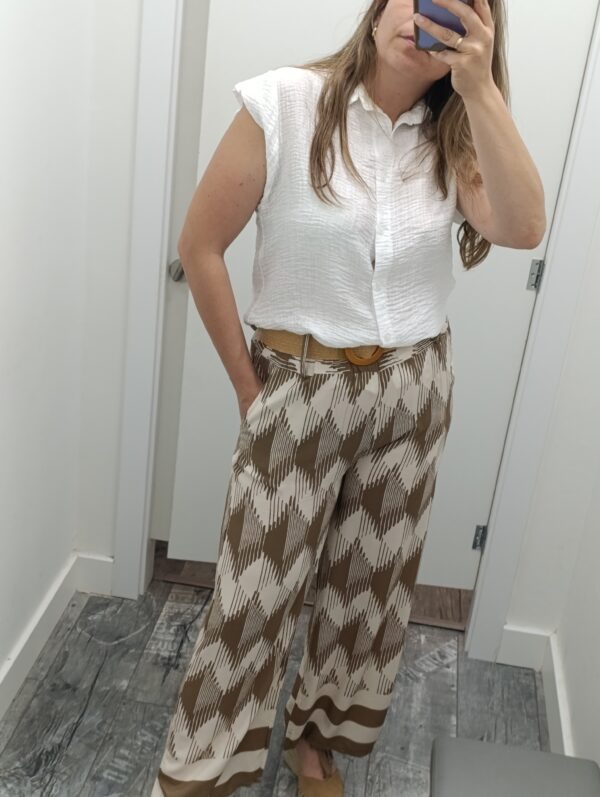 PANTALON CINTURON ESTAMPADO